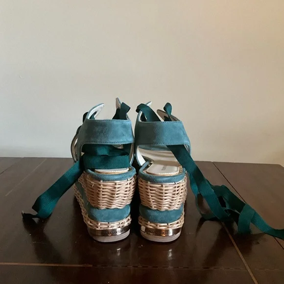 New in Box - Paloma Barcelo - Suede basket woven platform sandal - EU 39 / US 9 - Picture 3 of 7